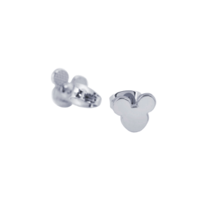Disney - Mickey Mouse - 14k White Gold Plated Studs