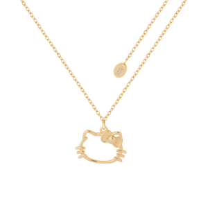 Sanrio - Hello Kitty - Outline Necklace - 14k Gold Plated